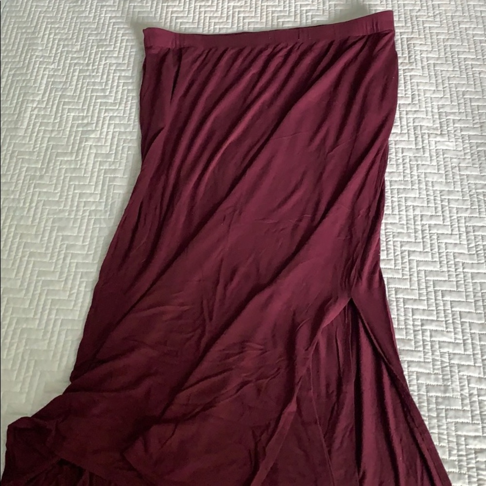 Maroon Maxi Skirt